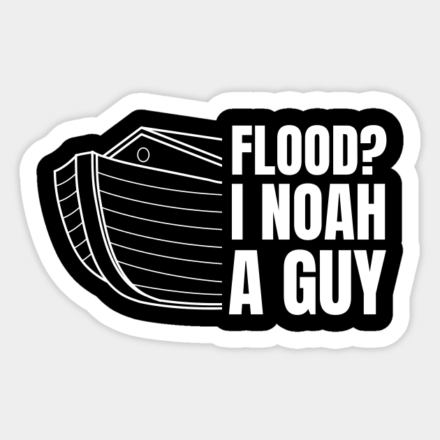 Funny God Jesus Religious Faith Pun Noah Meme Joke  Gift Sticker by TellingTales